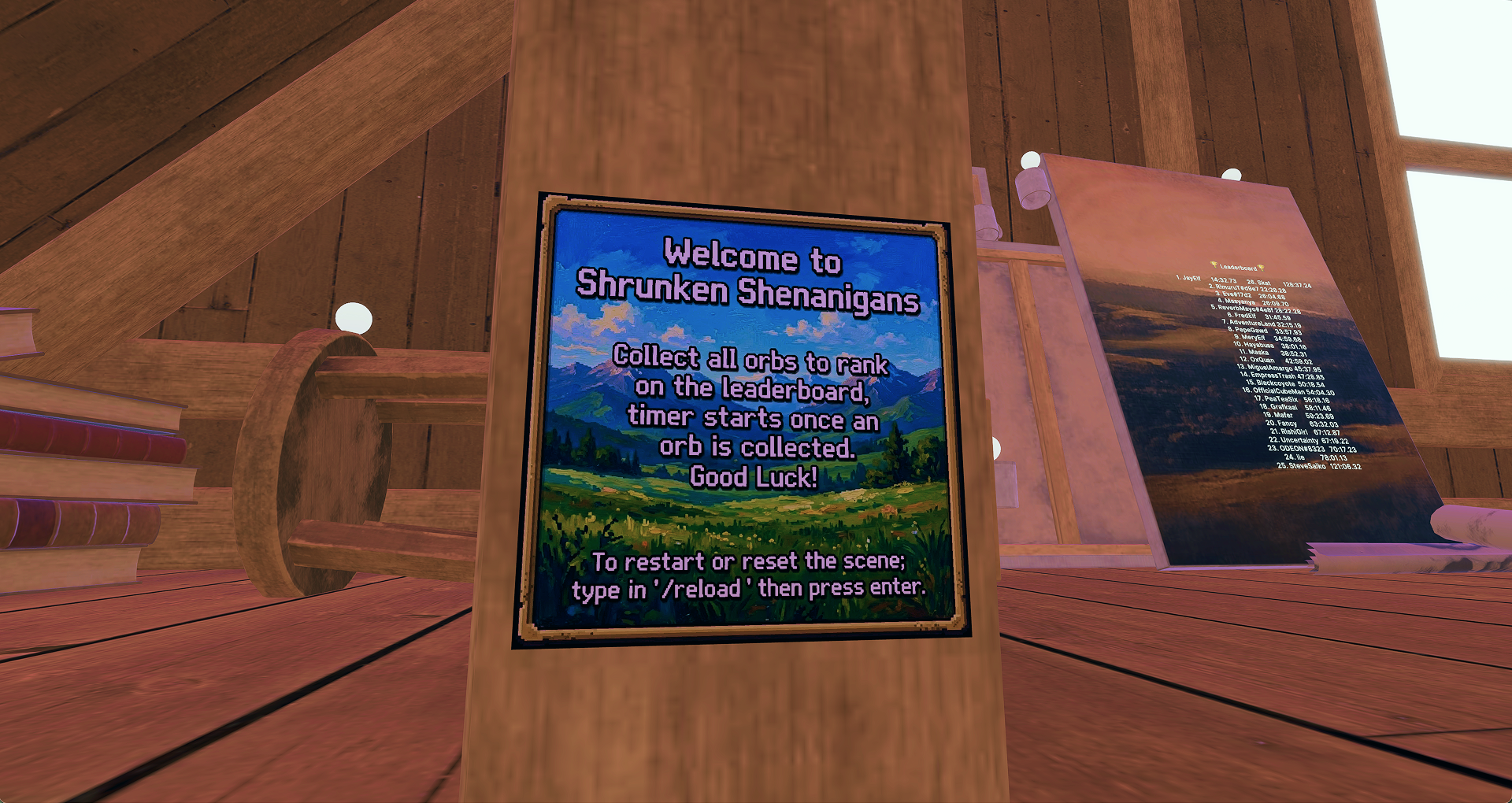 In-world banner